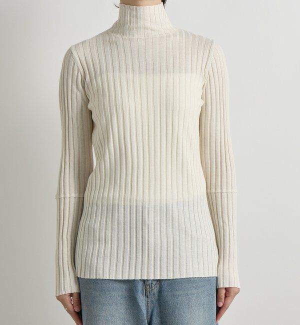  「【新色追加・リバイバル】シルクカシミヤリブニット」|ニット・セーター|