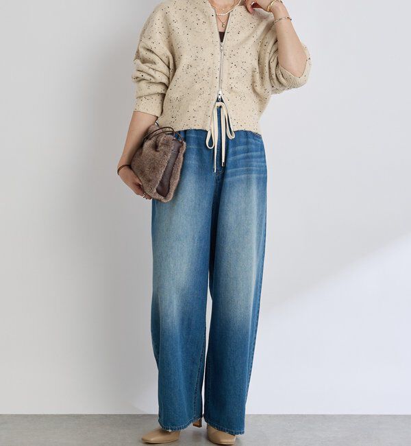  「【カーディガンとしても着れる】ショートZIPニット」|ニット・セーター|