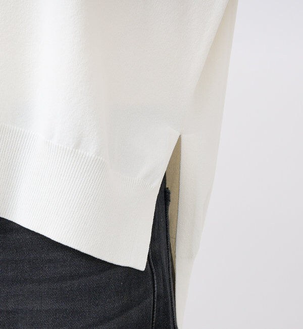  「【接触冷感】クールタッチショルダーニット」|ニット・セーター|