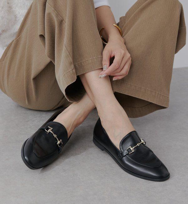  「レザービットローファー」|ローファー|ブラック