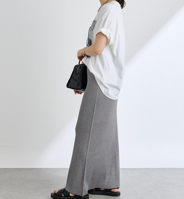  「【ひんやりタッチ/セットアップ対応可】レーヨン混ナローフレアスカート」|スカート|