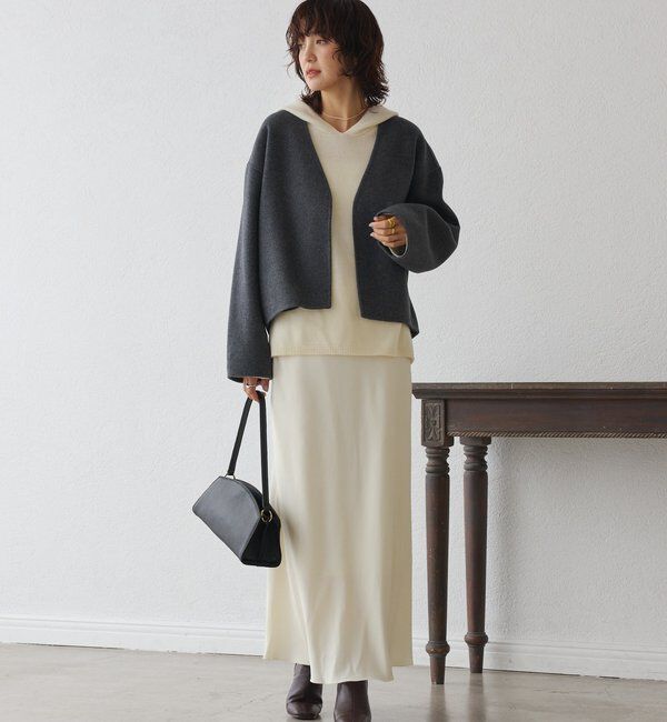  「【上品見え】ウールリバーショートコート」|その他|