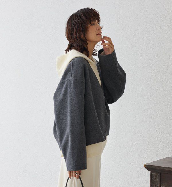  「【上品見え】ウールリバーショートコート」|その他|