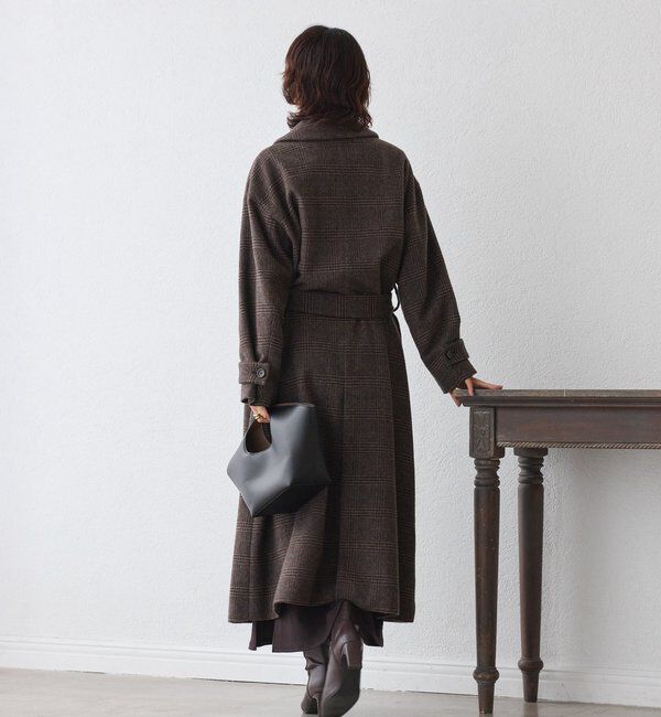  「【インフルエンサーSHIHO企画】チェックステンカラーコート」|その他|