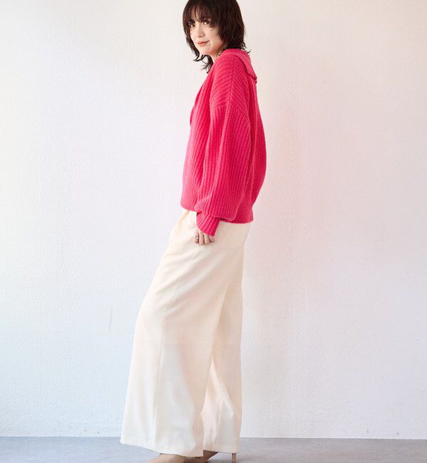  「【抜け感のある着こなしに】メランジスキッパーニット」|ニット・セーター|