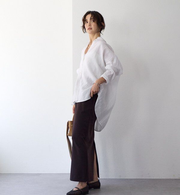  「【ストレスフリー/シーズンレス】ストレッチダンボールIラインスカート」|スカート|