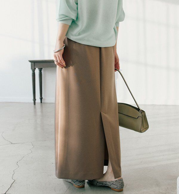  「【ストレスフリー/シーズンレス】ストレッチダンボールIラインスカート」|スカート|