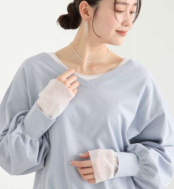  「【前後２way仕様】ボートネック2wayスウェット」|Tシャツ・カットソー|