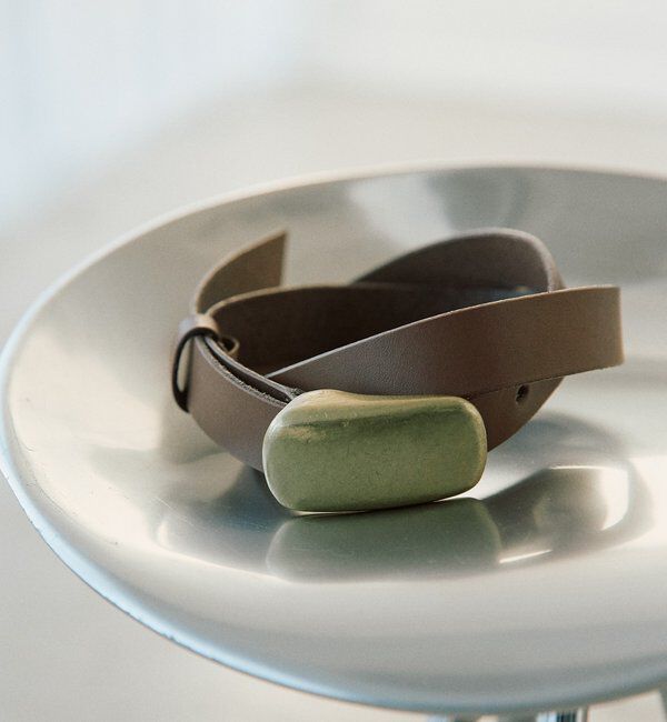  「【コーデを格上げ】イタバックルベルト」|ベルト|ベージュ