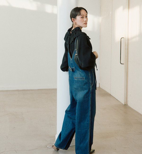  「【顔まわり華やか】リネンライクフリルカラーブラウス」|シャツ・ブラウス|