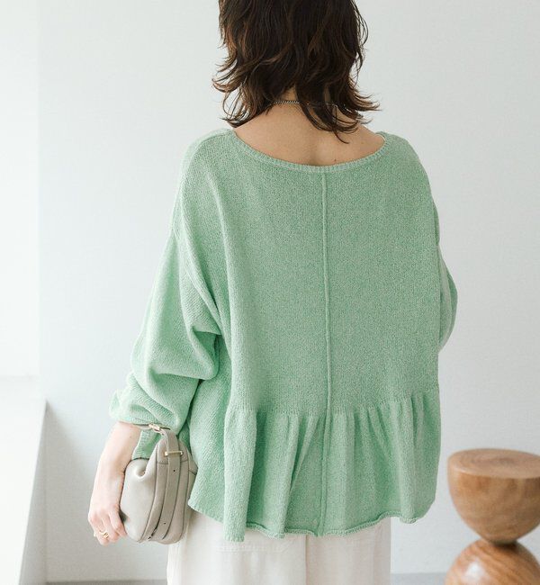  「【大人の甘さを演出】ルーズペプラムニット」|ニット・セーター|