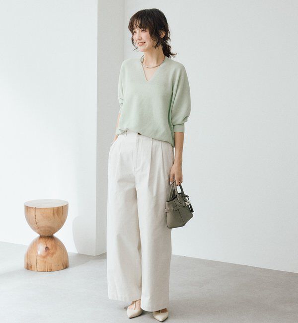  「【軽くしなやかな着心地】ライトギマバックボリュームニット」|ニット・セーター|