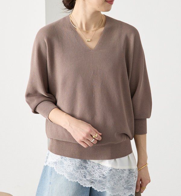  「【軽くしなやかな着心地】ライトギマバックボリュームニット」|ニット・セーター|