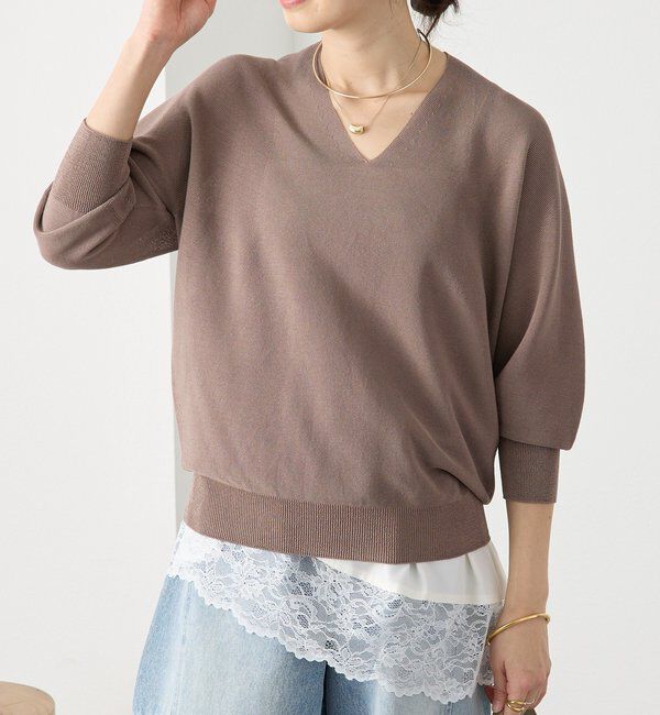  「【軽くしなやかな着心地】ライトギマバックボリュームニット」|ニット・セーター|