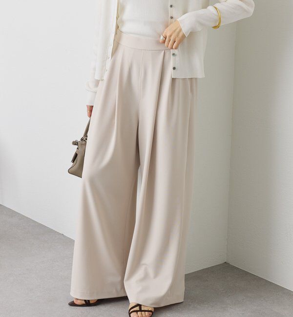  「【3サイス展開】ジャージータックワイドスラックス」|チノ|