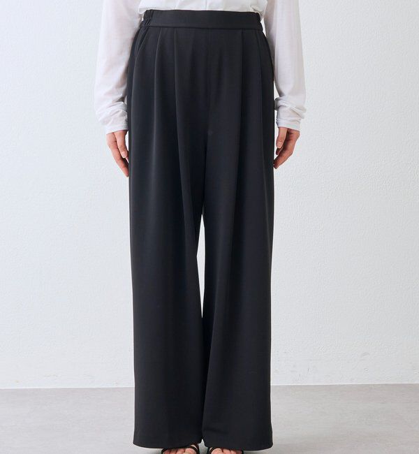  「【3サイス展開】ジャージータックワイドスラックス」|チノ|