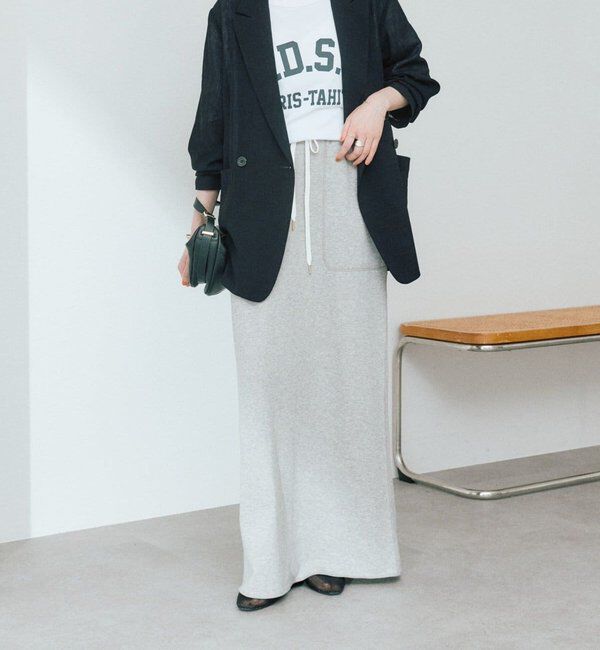  「予約【イージーな着心地】スエットロングスカート」|スカート|