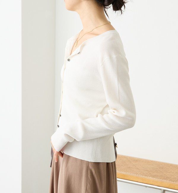  「【アンサンブル対応可】コットンリブカーディガン」|カーディガン|