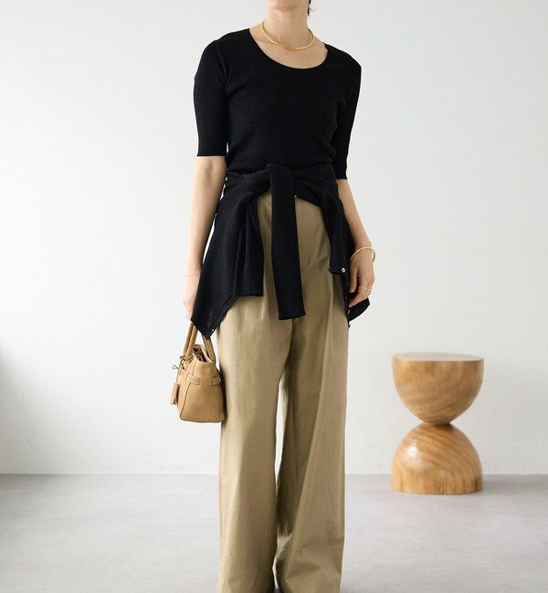  「【アンサンブル対応可】コットンリブカーディガン」|カーディガン|