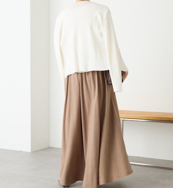  「予約【アンサンブル対応可】コットンUネックリブニット」|ニット・セーター|