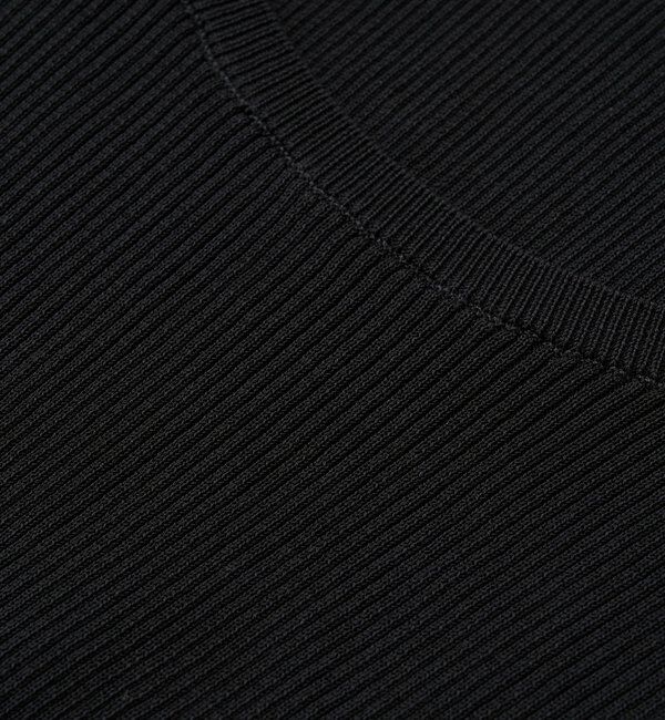  「予約【アンサンブル対応可】コットンUネックリブニット」|ニット・セーター|