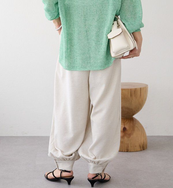  「予約【鮮度抜群/防シワ性/紫外線防止】リネンライクアラジンパンツ」|チノ|
