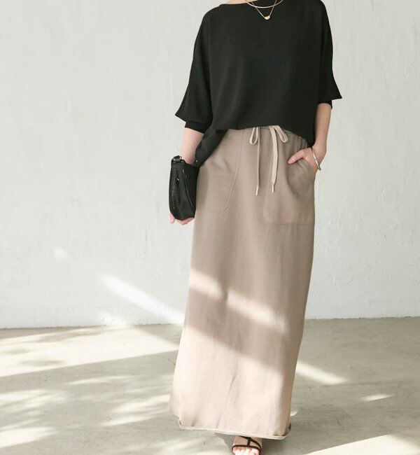  「予約【ON・OFF問わず活躍】リブ付きジョーゼットドルマンブラウス」|シャツ・ブラウス|