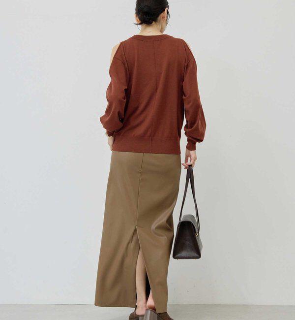  「フェイクレザータイトスカート」|スカート|