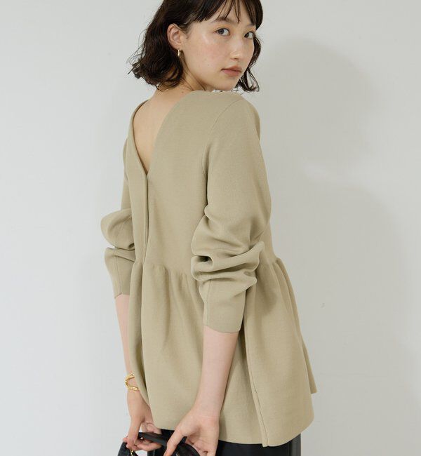  「ペプラムロングカーデ」|ニット・セーター|