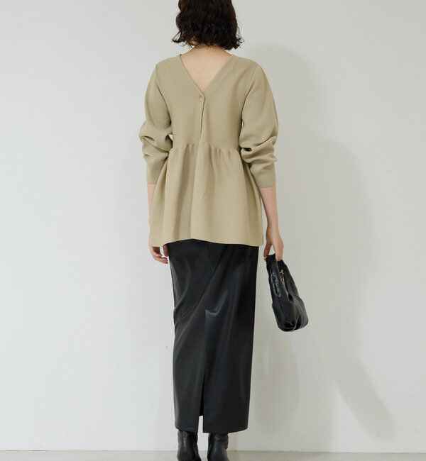  「ペプラムロングカーデ」|ニット・セーター|