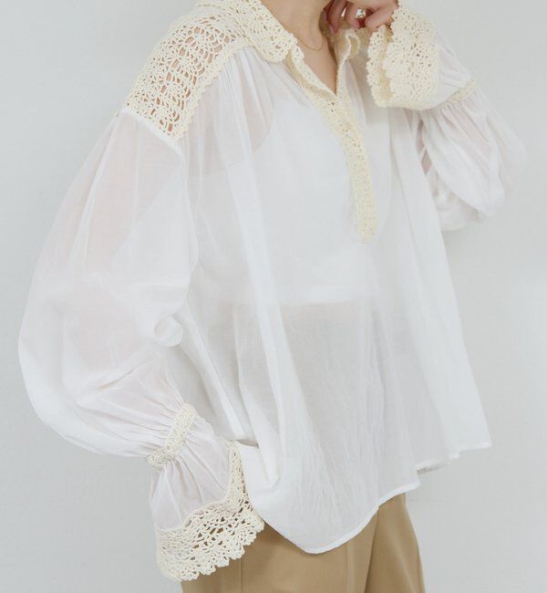  「【HERITANOVUM】 クロシェットシャツ」|シャツ・ブラウス|