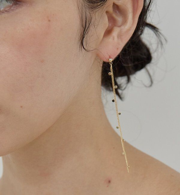  「ポルカドットチェーンピアス」|リング|