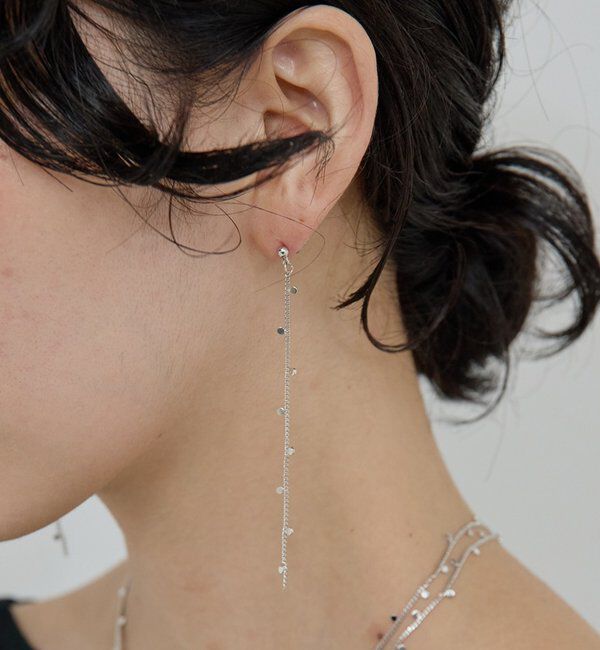  「ポルカドットチェーンピアス」|リング|シルバー