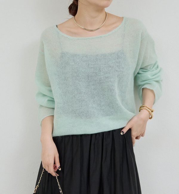 「シアーモヘアプルオーバー」|ニット・セーター|ミント
