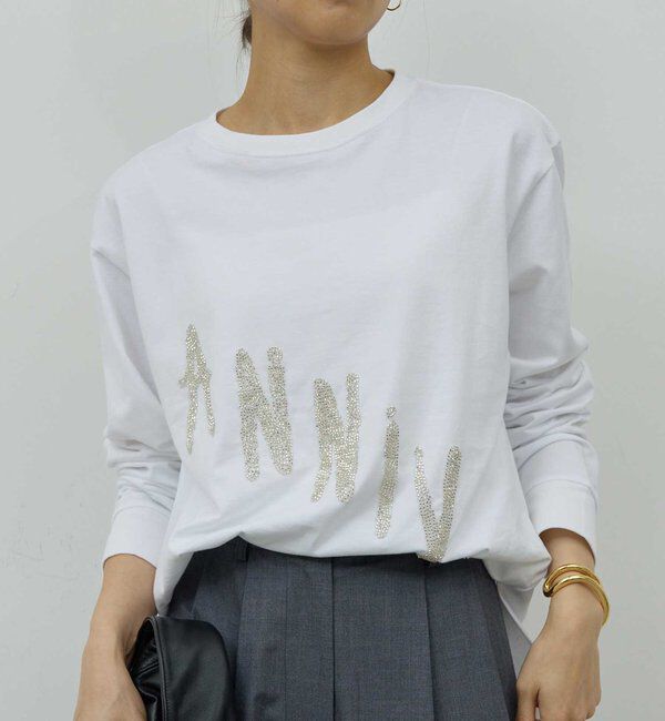  「【25th記念アイテム】ANNIVビジューロンＴee」|Tシャツ・カットソー|ホワイト