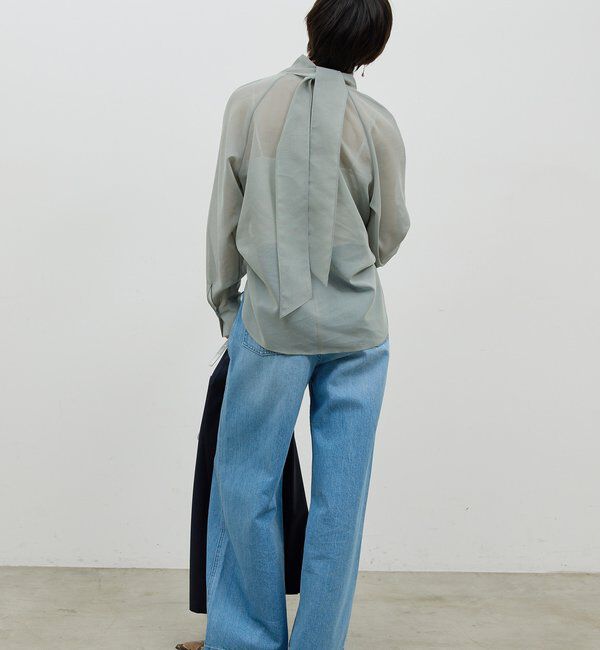  「【手洗い可】シアーボウタイブラウス」|シャツ・ブラウス|