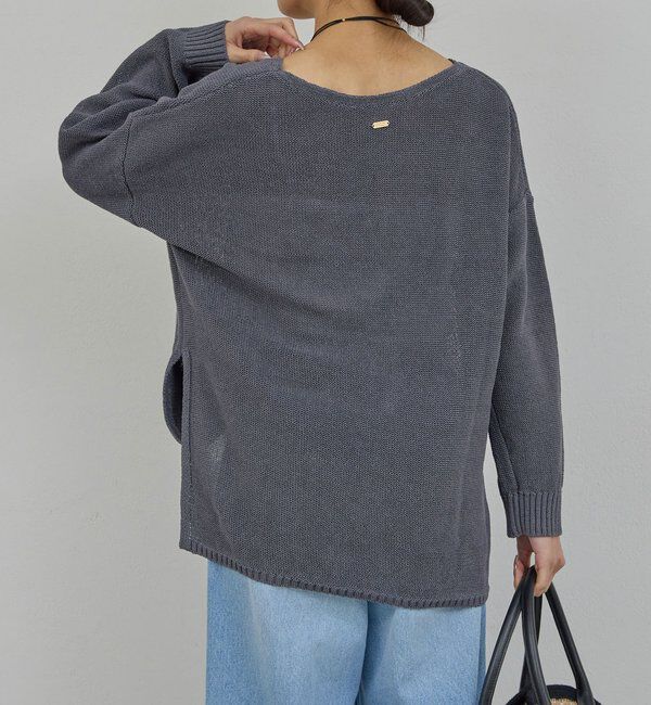  「【手洗い可】コットンメッシュプルオーバー」|ニット・セーター|