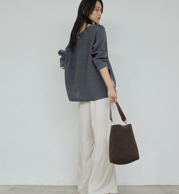  「【手洗い可】コットンメッシュプルオーバー」|ニット・セーター|