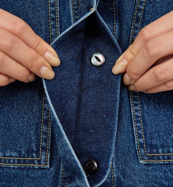  「【PEAS】【セットアップ対応】デニムハーフスリーブシャツ」|シャツ・ブラウス|