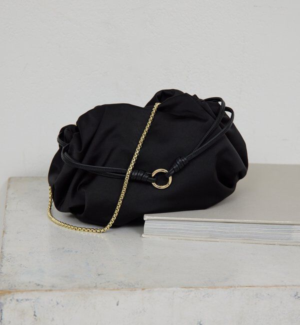  「【2.718】サテンドロストBAG」|トートバッグ|ブラック