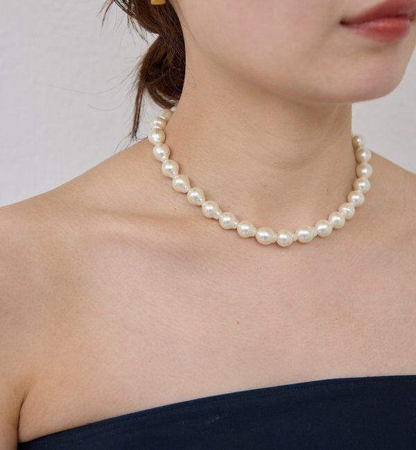  「ガラスパールショートネックレス」|リング|