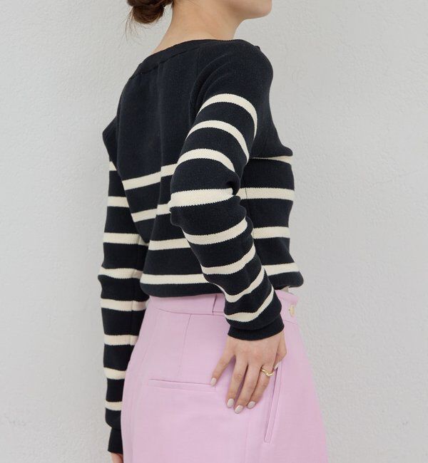  「【HERITANOVUM】ボートスムースボーダーニット」|ニット・セーター|