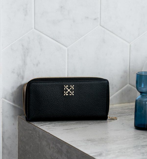  「モノグラムプレートラウンドジップウォレット」|財布|