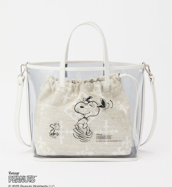  「【再値下げ】《PEANUTS&times;russetコラボ》クリアトート&times;巾着セットバッグ」|トートバッグ|