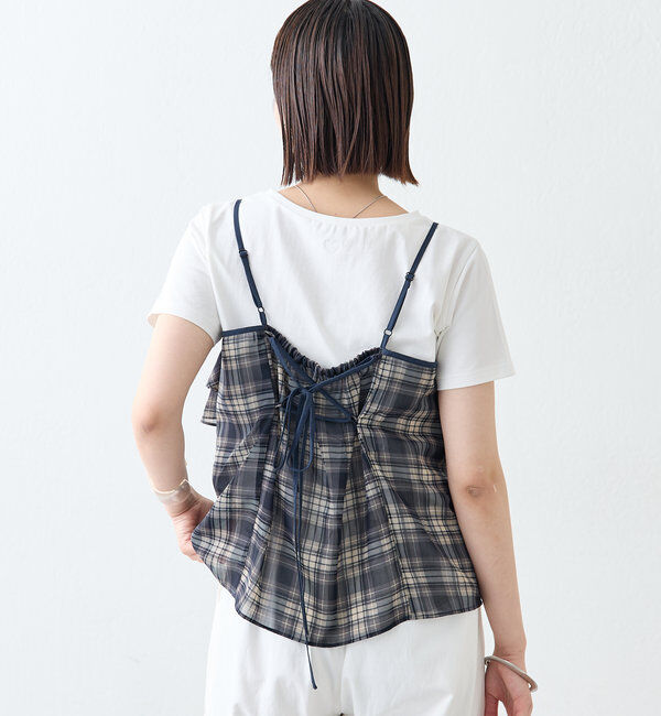  「チェックフリルキャミ」|シャツ・ブラウス|