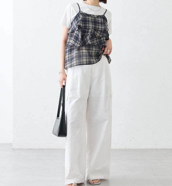  「チェックフリルキャミ」|シャツ・ブラウス|