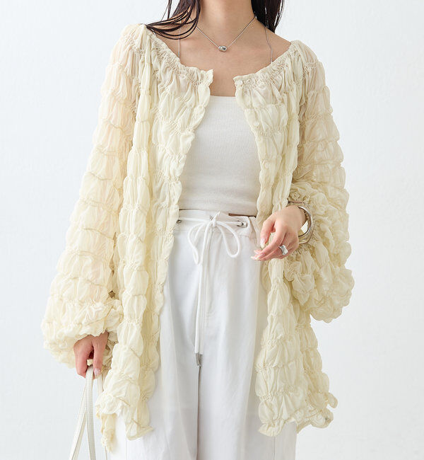  「ウェーブシアーブラウス」|シャツ・ブラウス|