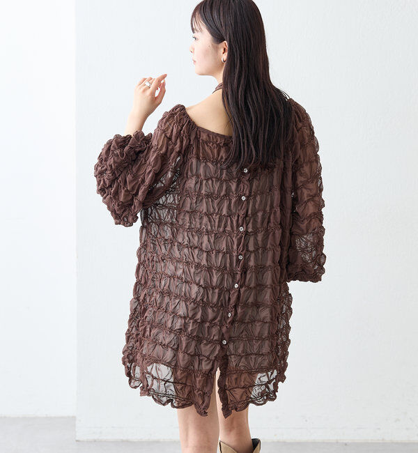  「ウェーブシアーブラウス」|シャツ・ブラウス|