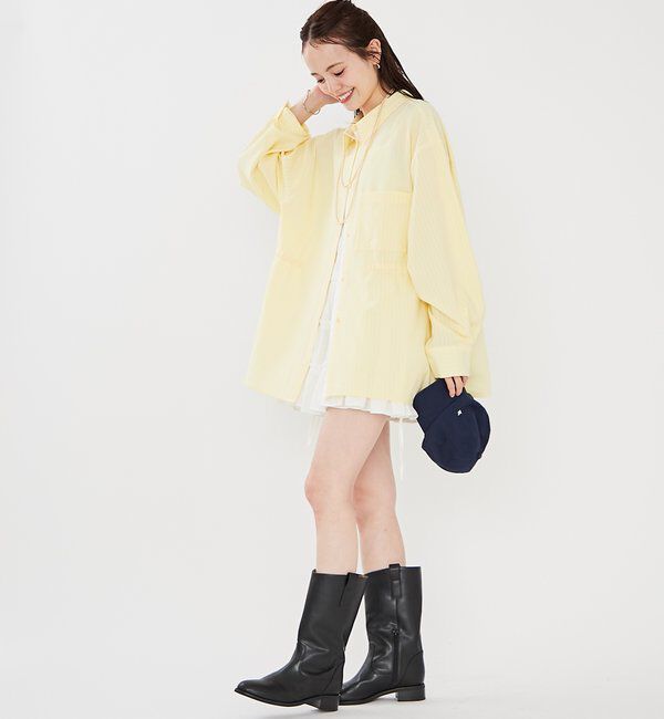  「[森川企画]レイヤードストライプドロストシャツ」|シャツ・ブラウス|