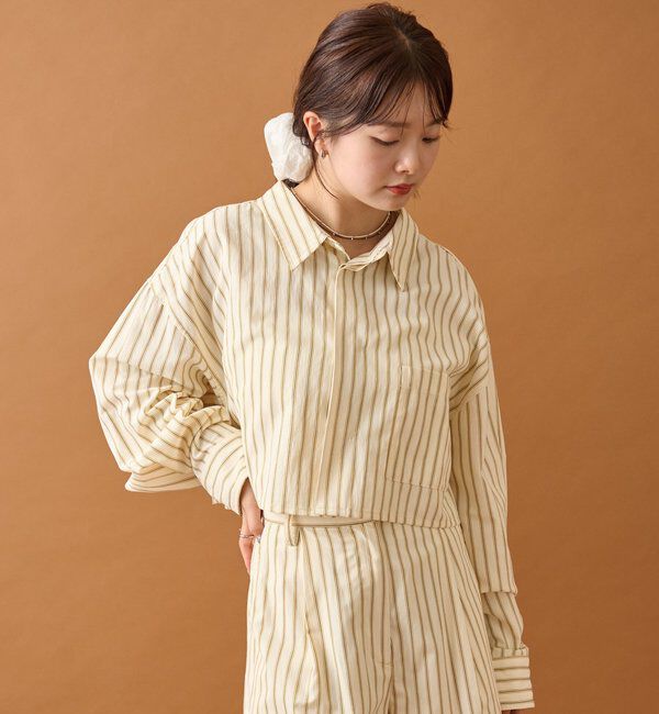  「ストライプショートシャツ」|シャツ・ブラウス|